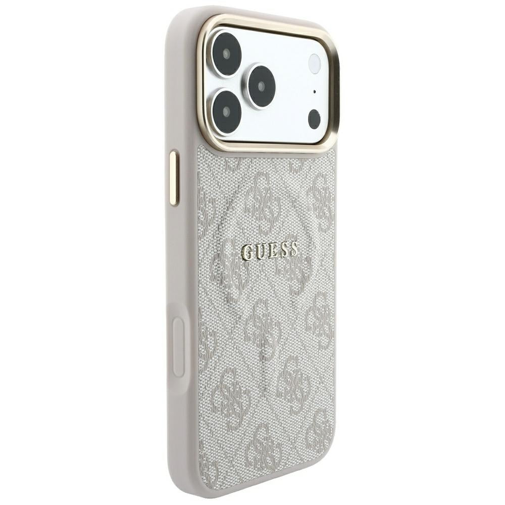 Θήκη MagSafe για Apple iPhone 18 Pro Max / 17 Pro Max, Guess, 4G Embossed Classic, Ροζ