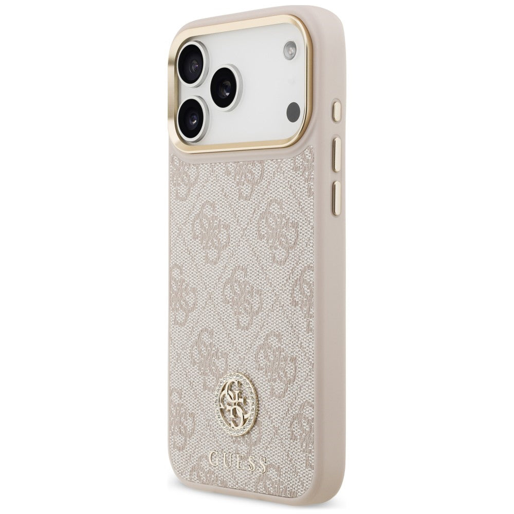 Θήκη MagSafe για Apple iPhone 18 Pro Max / 17 Pro Max, Guess, 4G Strass Logo, Ροζ