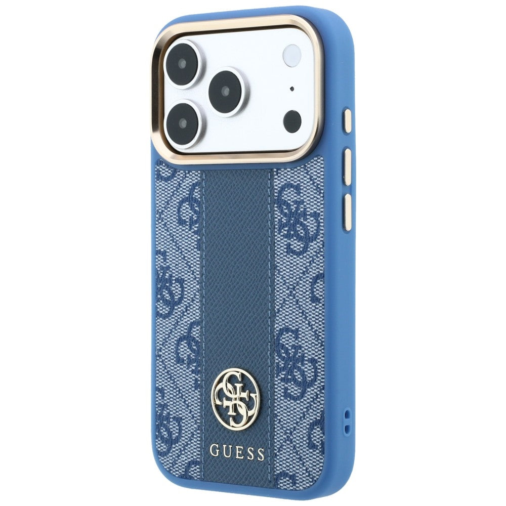 Θήκη MagSafe για Apple iPhone 18 Pro Max / 17 Pro Max, Guess, 4G Stripe Round Classic Logo, Μπλε
