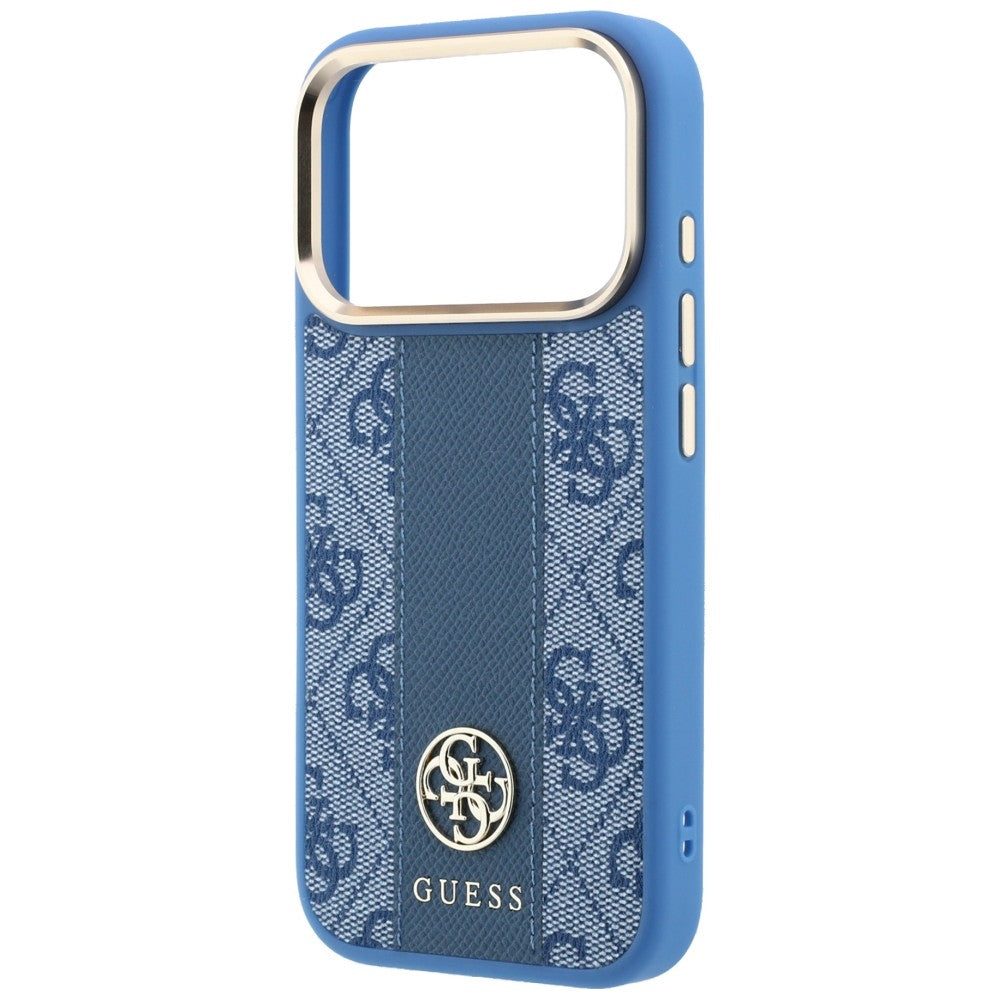 Θήκη MagSafe για Apple iPhone 18 Pro Max / 17 Pro Max, Guess, 4G Stripe Round Classic Logo, Μπλε