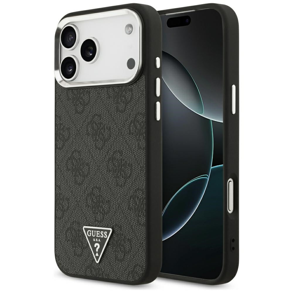 Θήκη MagSafe για Apple iPhone 18 Pro Max / 17 Pro Max, Guess, 4G Triangle Logo, Μαύρη