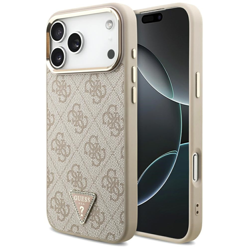 Θήκη MagSafe για Apple iPhone 18 Pro Max / 17 Pro Max, Guess, 4G Triangle Logo, Ροζ