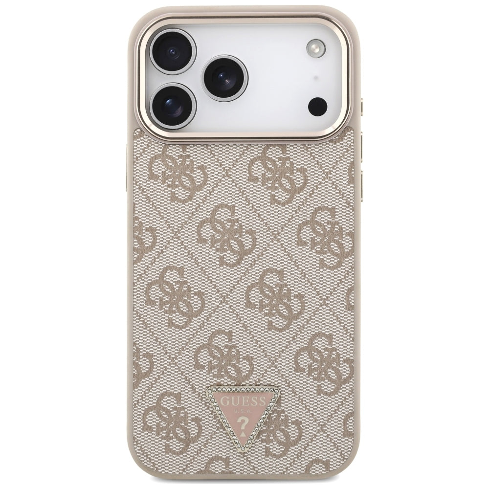 Θήκη MagSafe για Apple iPhone 18 Pro Max / 17 Pro Max, Guess, 4G Triangle Logo, Ροζ