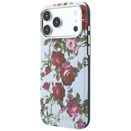 Θήκη MagSafe για Apple iPhone 18 Pro Max / 17 Pro Max, Guess, Blossom Roses Print, Μπλε