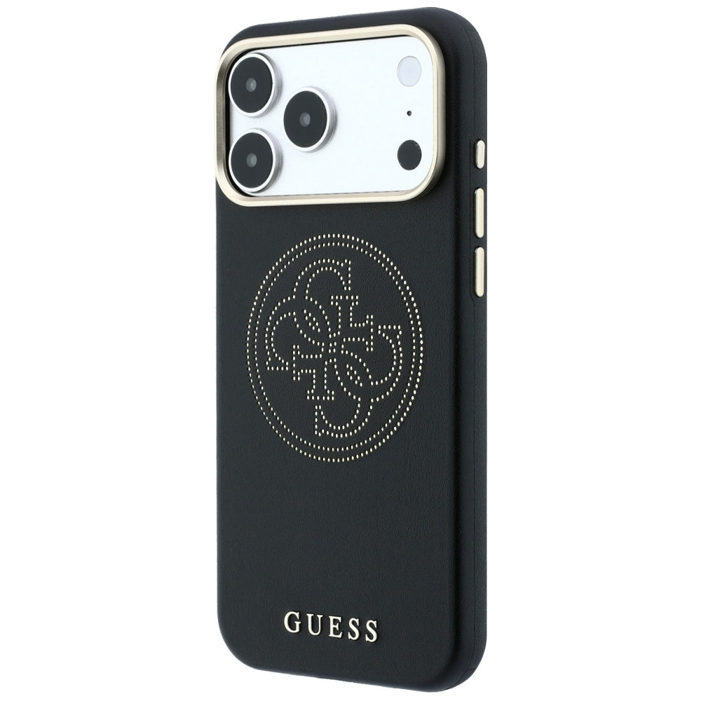 Θήκη MagSafe για Apple iPhone 18 Pro Max / 17 Pro Max, Guess, Διάτρητη 4G, Μαύρη