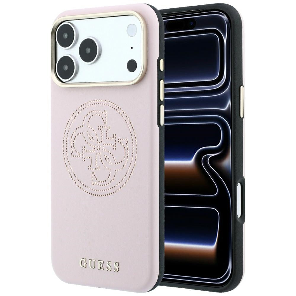 Θήκη MagSafe για Apple iPhone 18 Pro Max / 17 Pro Max, Guess, Διάτρητη 4G, Ροζ