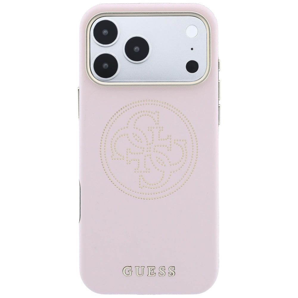 Θήκη MagSafe για Apple iPhone 18 Pro Max / 17 Pro Max, Guess, Διάτρητη 4G, Ροζ
