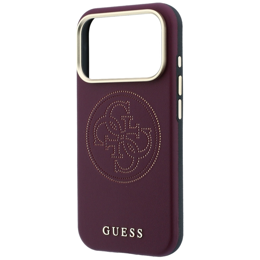 Θήκη MagSafe για Apple iPhone 18 Pro Max / 17 Pro Max, Guess, Διάτρητη 4G, Βυσσινί