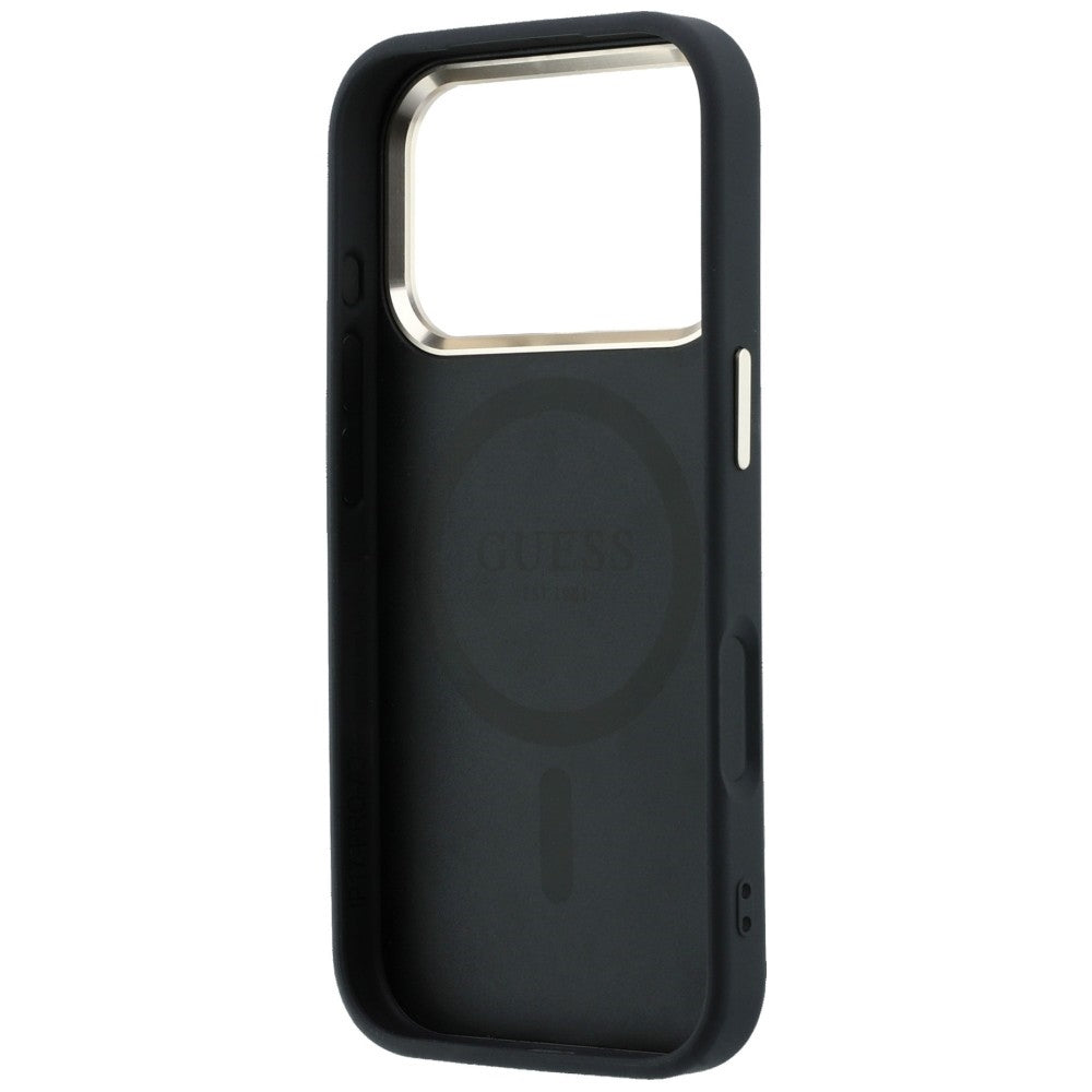 Θήκη MagSafe για Apple iPhone 18 Pro Max / 17 Pro Max, Guess, Saffiano Small 4G Classic, Μαύρο