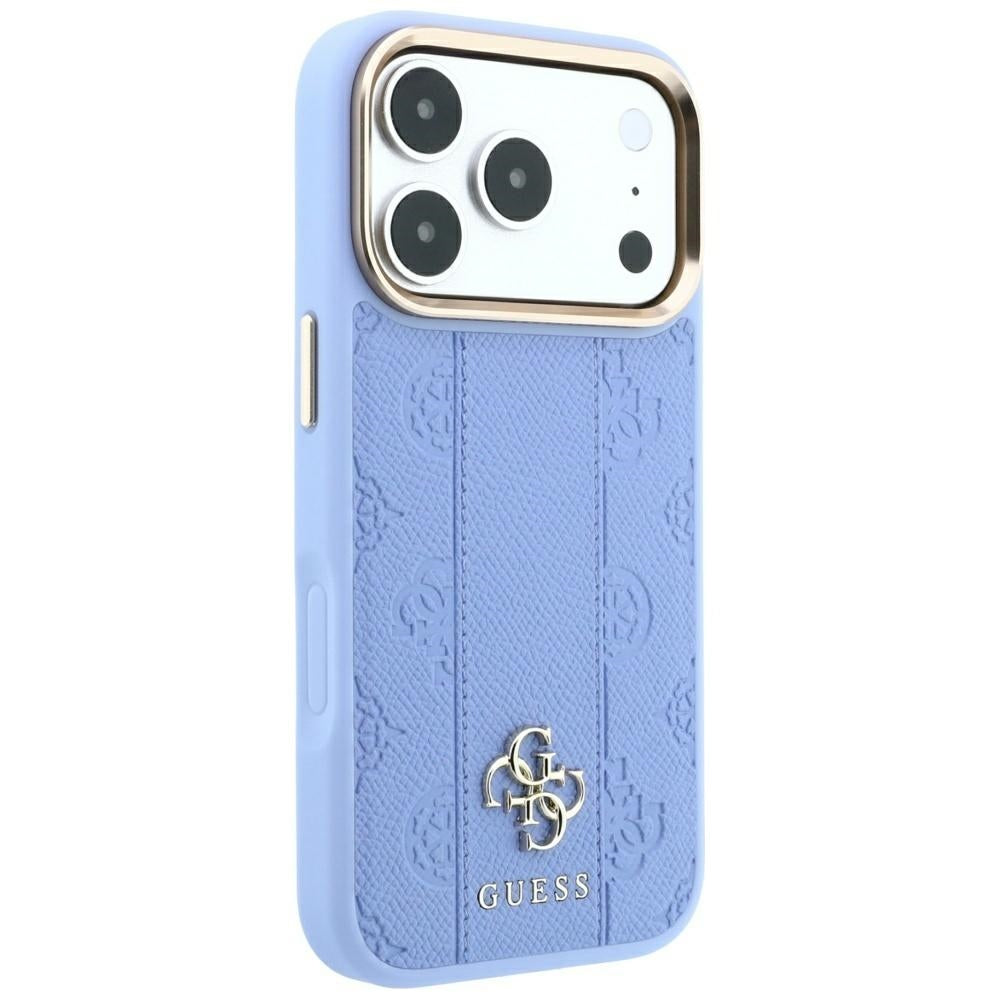 Θήκη MagSafe για Apple iPhone 18 Pro Max / 17 Pro Max, Guess, Stripe Peony 4G, Bleu