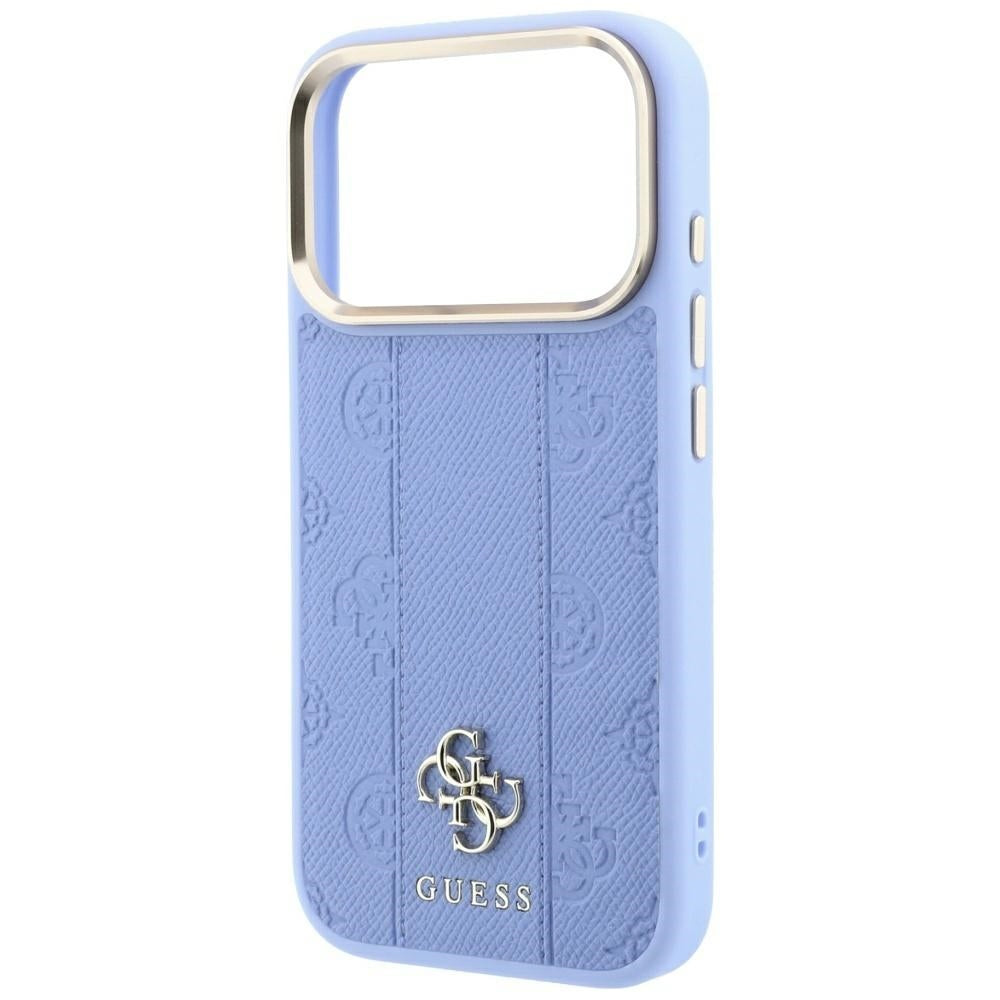 Θήκη MagSafe για Apple iPhone 18 Pro Max / 17 Pro Max, Guess, Stripe Peony 4G, Bleu