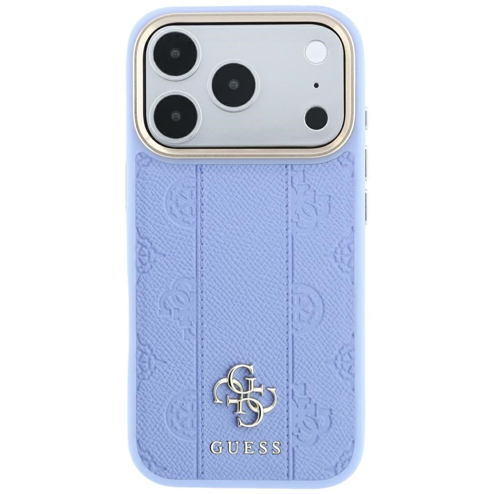 Θήκη MagSafe για Apple iPhone 18 Pro Max / 17 Pro Max, Guess, Stripe Peony 4G, Bleu