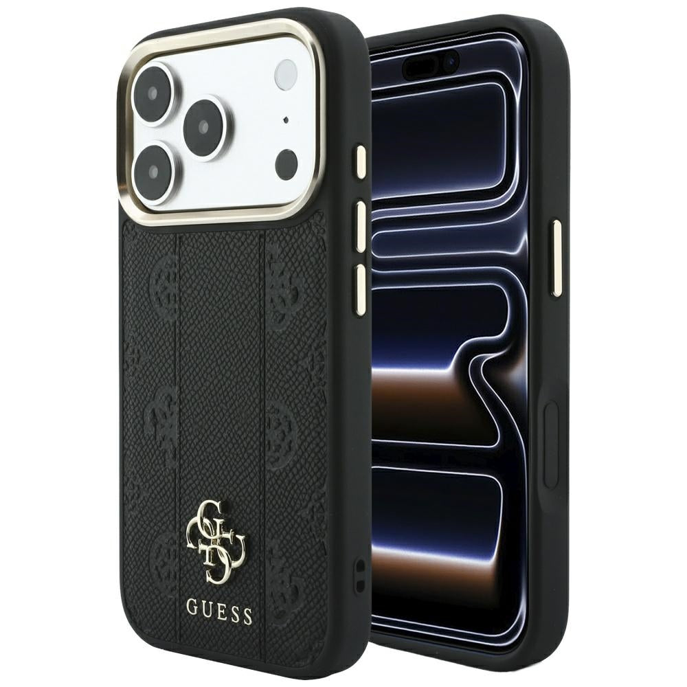 Θήκη MagSafe για Apple iPhone 18 Pro Max / 17 Pro Max, Guess, Stripe Peony 4G, Μαύρο