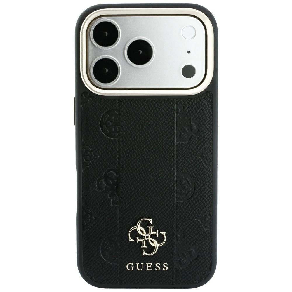 Θήκη MagSafe για Apple iPhone 18 Pro Max / 17 Pro Max, Guess, Stripe Peony 4G, Μαύρο