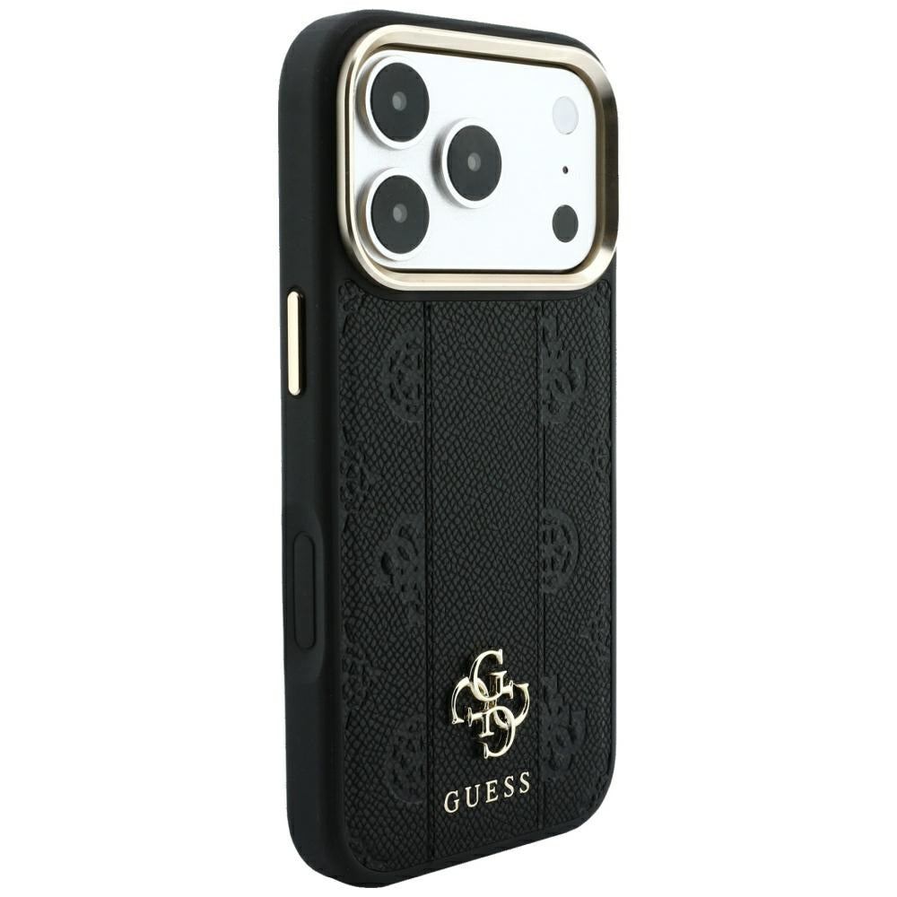 Θήκη MagSafe για Apple iPhone 18 Pro Max / 17 Pro Max, Guess, Stripe Peony 4G, Μαύρο