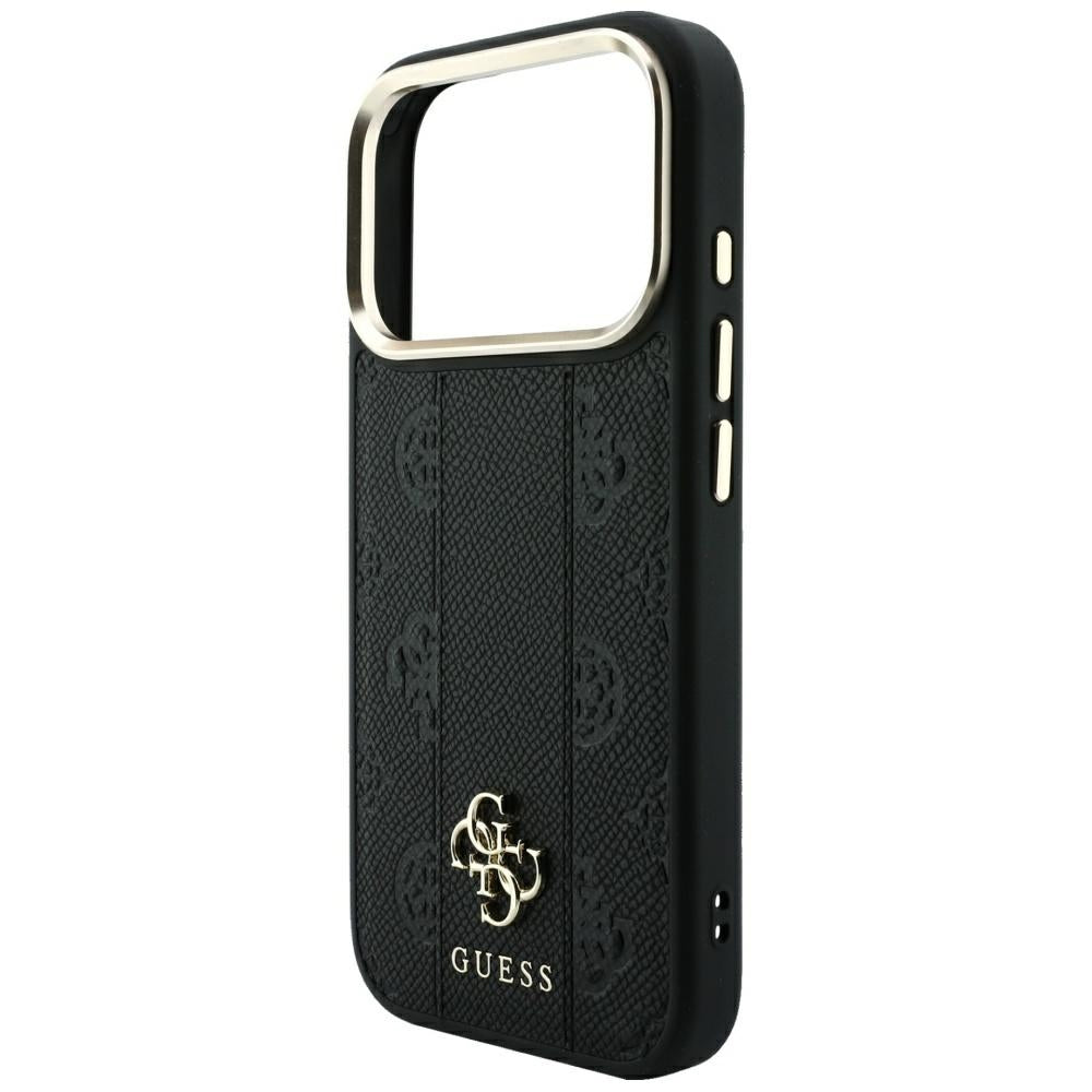 Θήκη MagSafe για Apple iPhone 18 Pro Max / 17 Pro Max, Guess, Stripe Peony 4G, Μαύρο