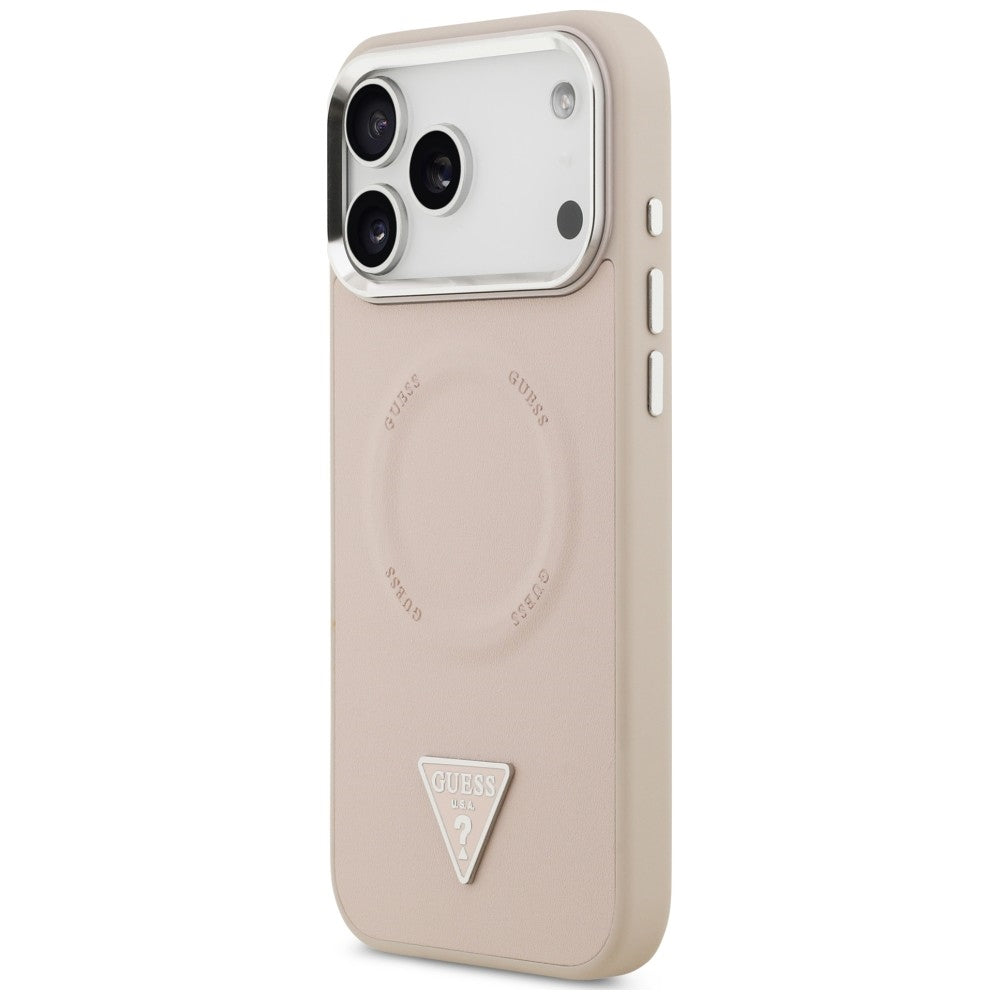 Θήκη MagSafe για Apple iPhone 18 Pro Max / 17 Pro Max, Guess, Triangle Logo, Ροζ