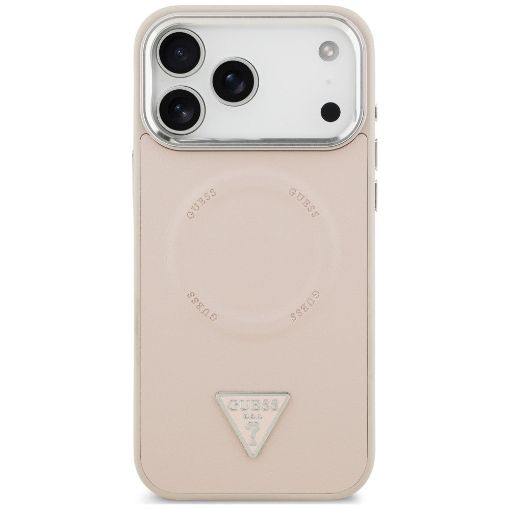 Θήκη MagSafe για Apple iPhone 18 Pro Max / 17 Pro Max, Guess, Triangle Logo, Ροζ