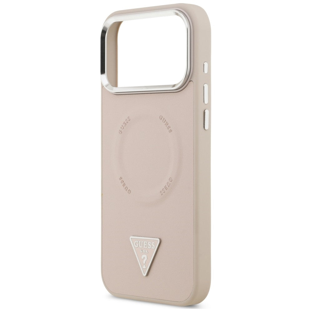 Θήκη MagSafe για Apple iPhone 18 Pro Max / 17 Pro Max, Guess, Triangle Logo, Ροζ