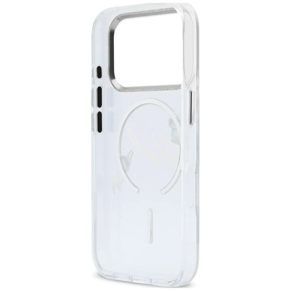 Θήκη MagSafe για Apple iPhone 18 Pro Max / 17 Pro Max, Karl Lagerfeld, IML Choupette Karl Script Logo, Διαφανής