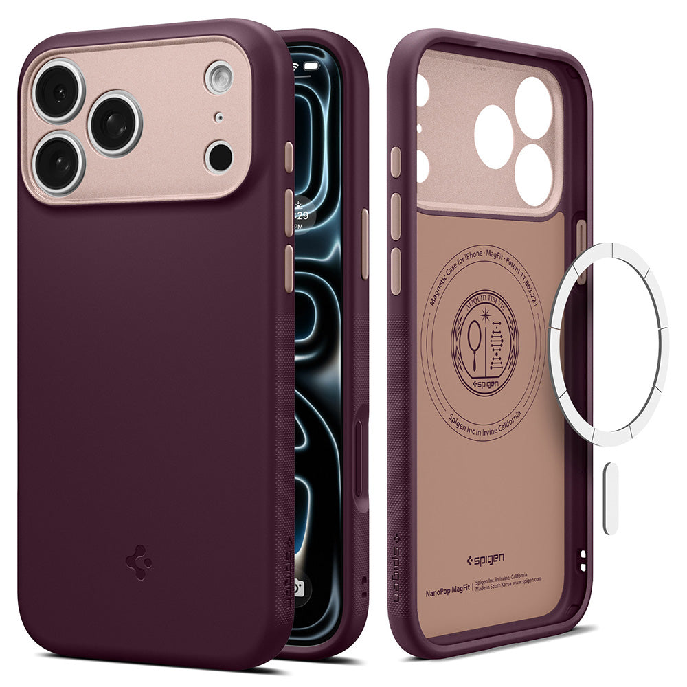 Θήκη MagSafe για Apple iPhone 18 Pro Max / 17 Pro Max, Spigen, Caseology Nano Pop, Βυσσινί ACS12141