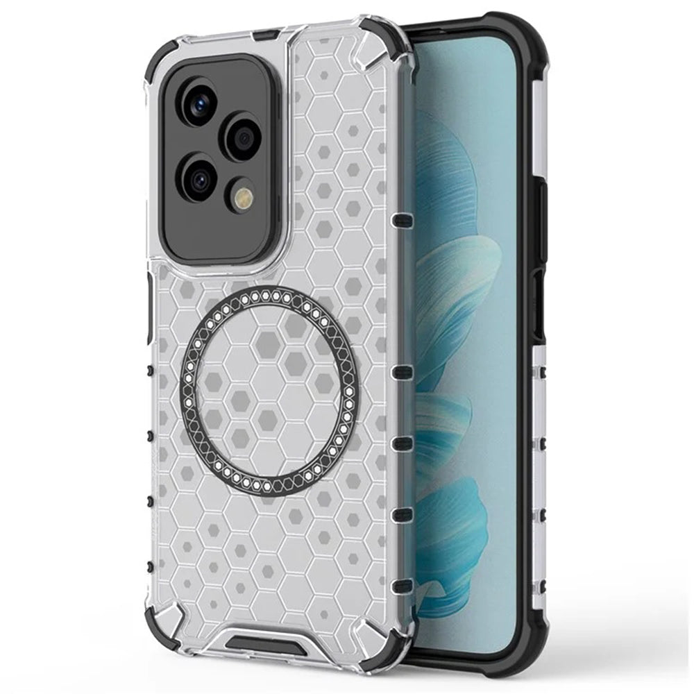 Θήκη MagSafe για Honor 200 Lite, Techsuit, HoneyComb Shield, Λευκό