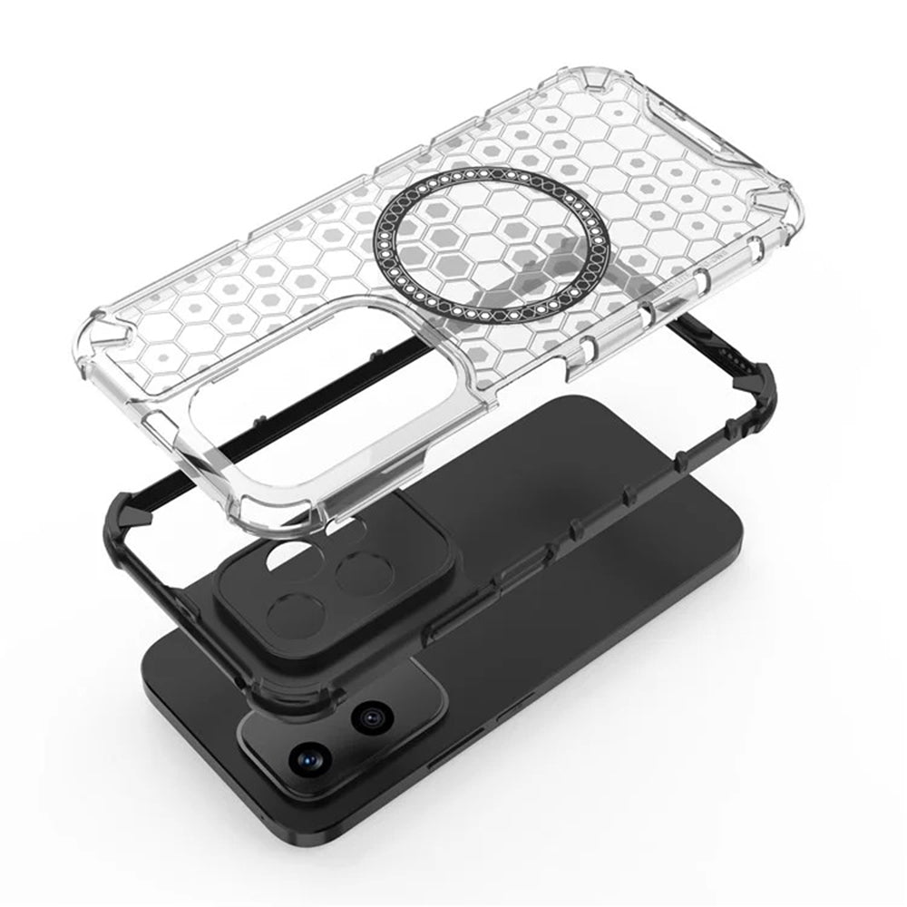 Θήκη MagSafe για Honor 200 Lite, Techsuit, HoneyComb Shield, Λευκό