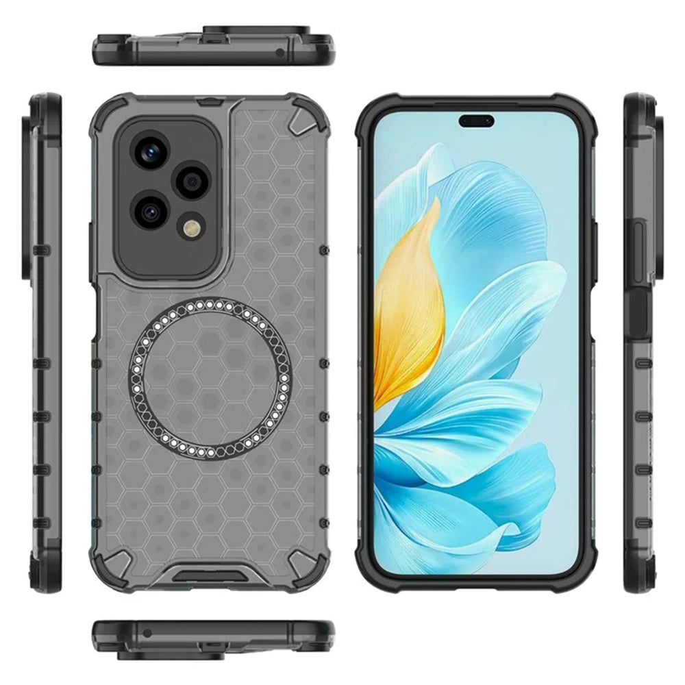 Θήκη MagSafe για Honor 200 Lite, Techsuit, HoneyComb Shield, Μαύρο