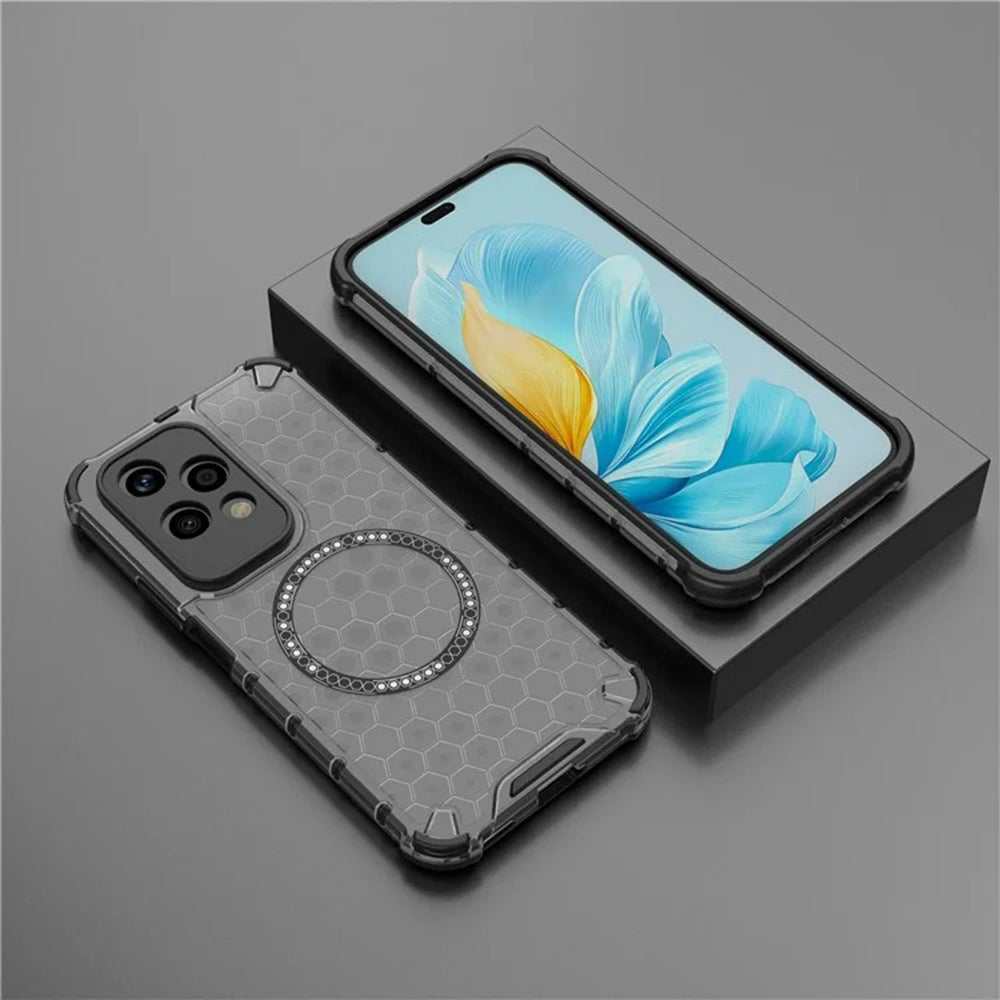 Θήκη MagSafe για Honor 200 Lite, Techsuit, HoneyComb Shield, Μαύρο