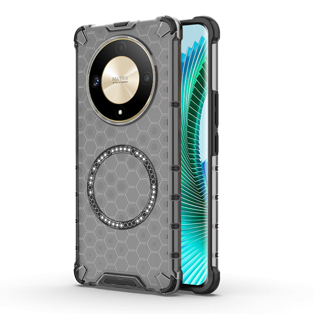 Θήκη MagSafe για Honor Magic6 Lite, Techsuit, HoneyComb Shield, Μαύρο
