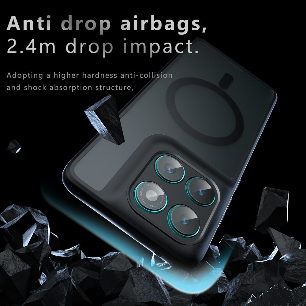 Θήκη MagSafe για Motorola Edge 60 Fusion / Edge 60, Techsuit, PureFrost, Μαύρο Σατινέ