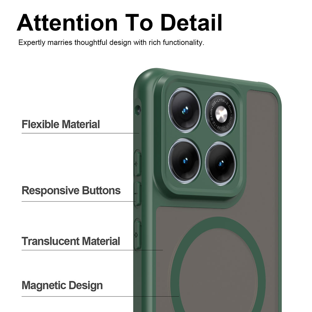 Θήκη MagSafe για Motorola Edge 70 Fusion, Techsuit, HaloFrost II, Πράσινο