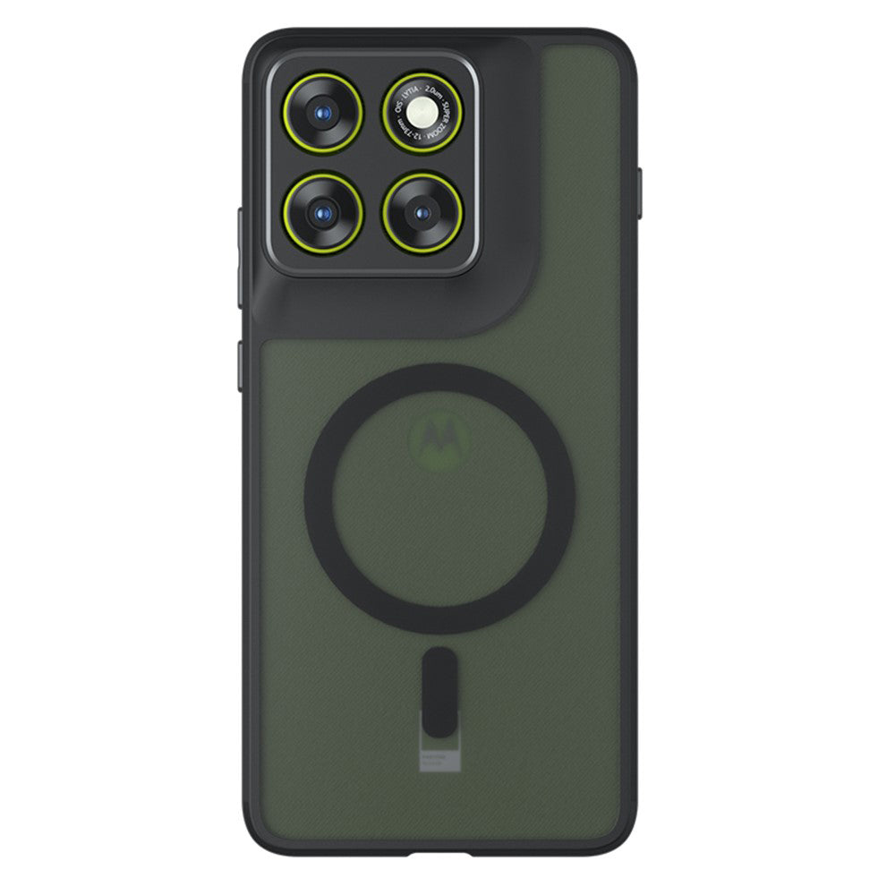 Θήκη MagSafe για Motorola Edge 70, Techsuit, PureFrost, Ματ Μαύρη