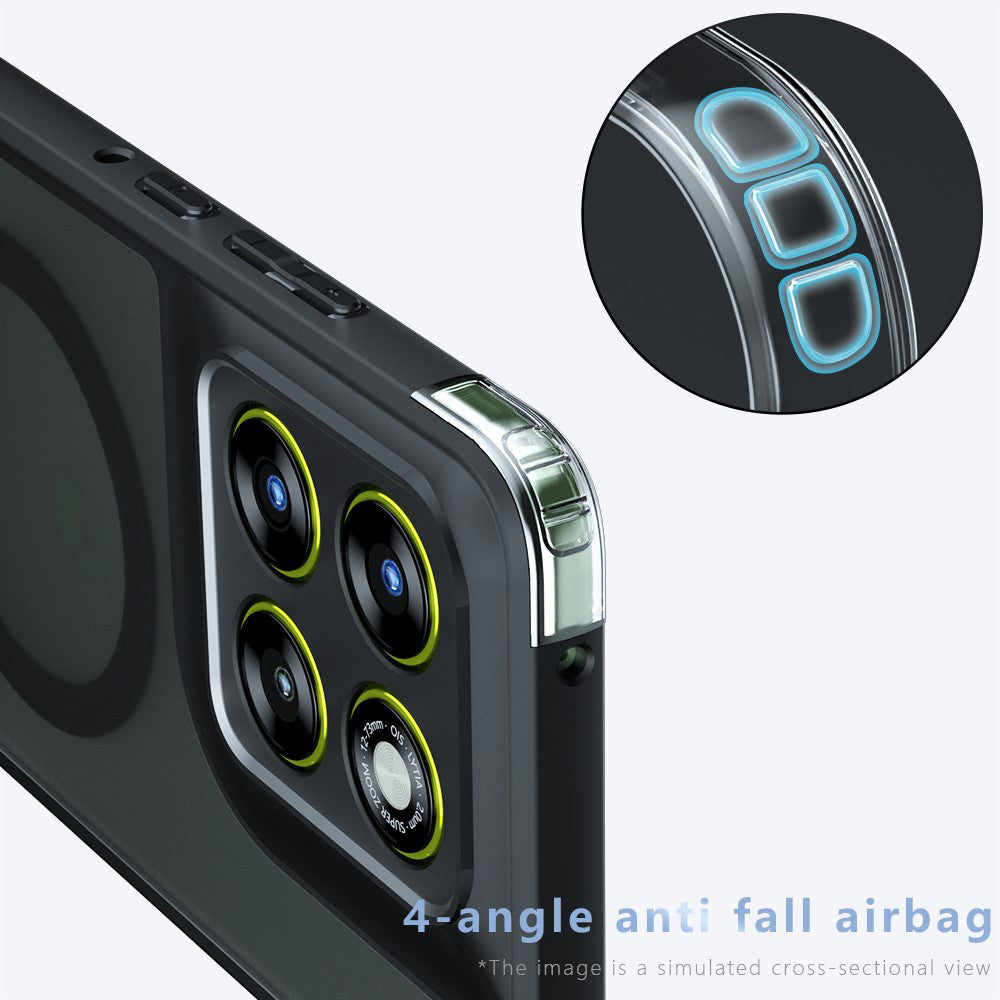 Θήκη MagSafe για Motorola Edge 70, Techsuit, PureFrost, Ματ Μαύρη
