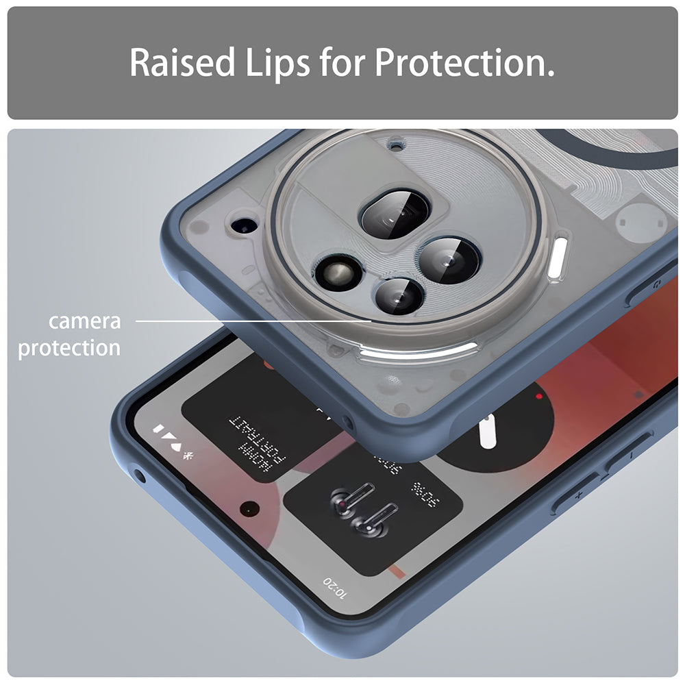 Θήκη MagSafe για Nothing Phone (3a) Pro, Techsuit, HaloFrost II, Μπλε Σκούρο
