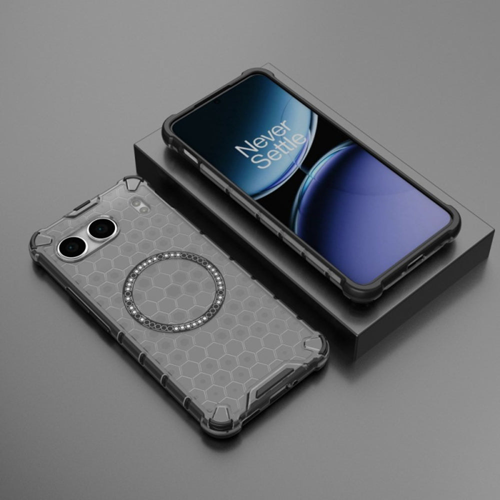 Θήκη MagSafe για OnePlus Nord 4, Techsuit, HoneyComb Shield, Μαύρη