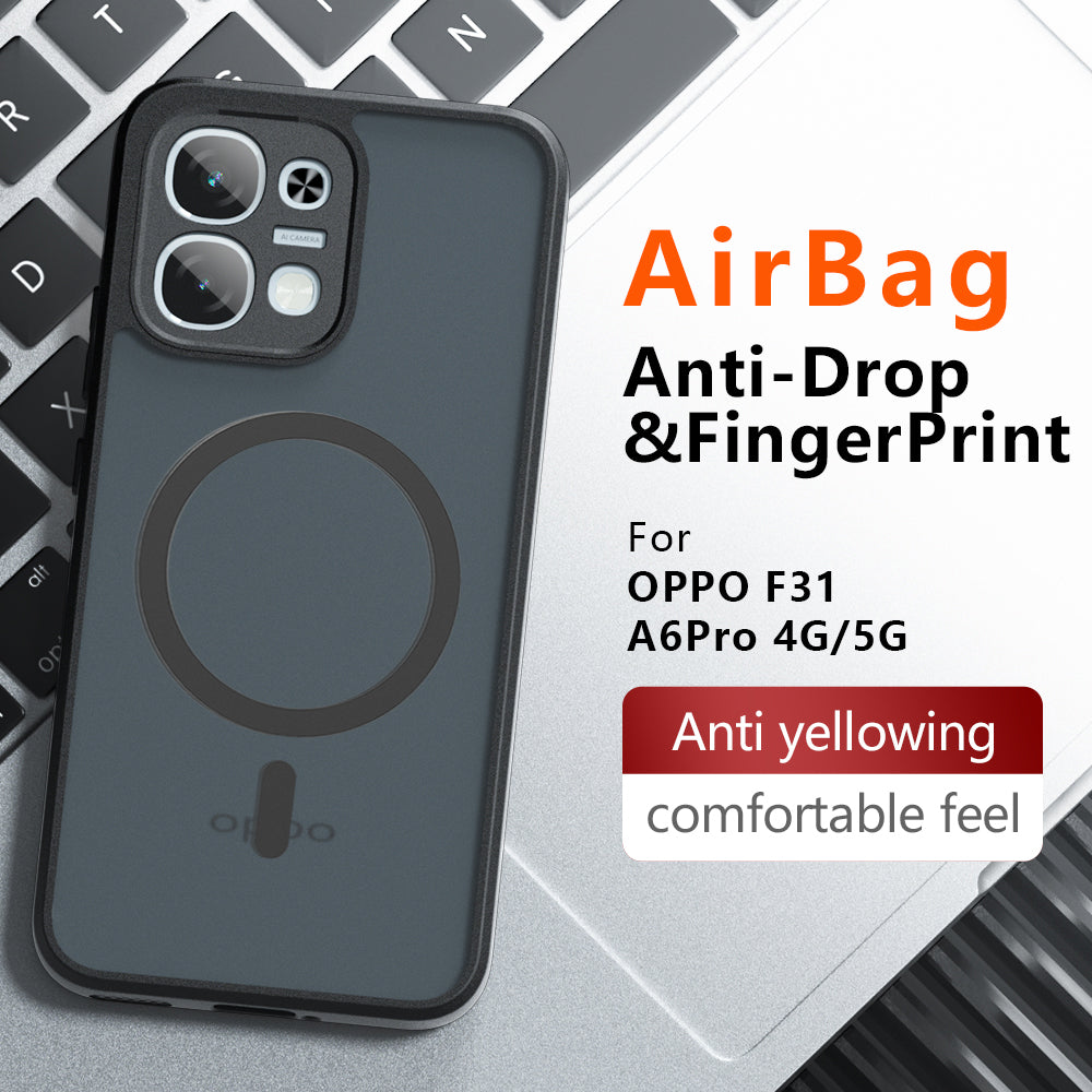 Θήκη MagSafe για Oppo A6 4G, Techsuit, PureFrost, Μαύρο Σατινέ