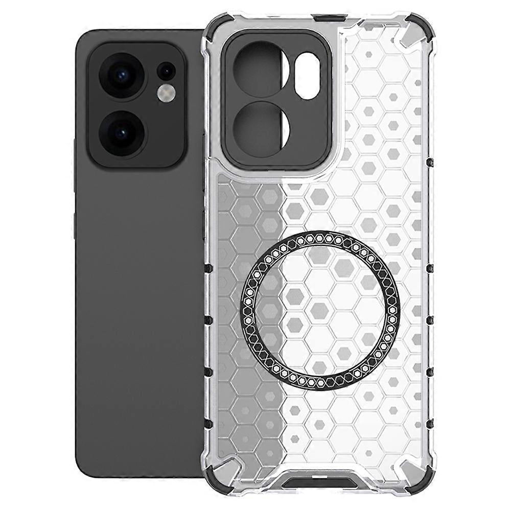 Θήκη MagSafe για Oppo Reno13 FS 5G / Reno13 F 4G / Reno13 F, Techsuit, HoneyComb Shield, Λευκό