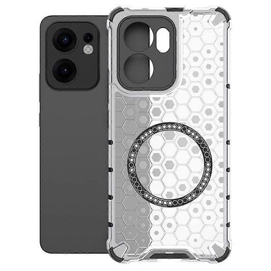 Θήκη MagSafe για Oppo Reno13 FS 5G / Reno13 F 4G / Reno13 F, Techsuit, HoneyComb Shield, Λευκό