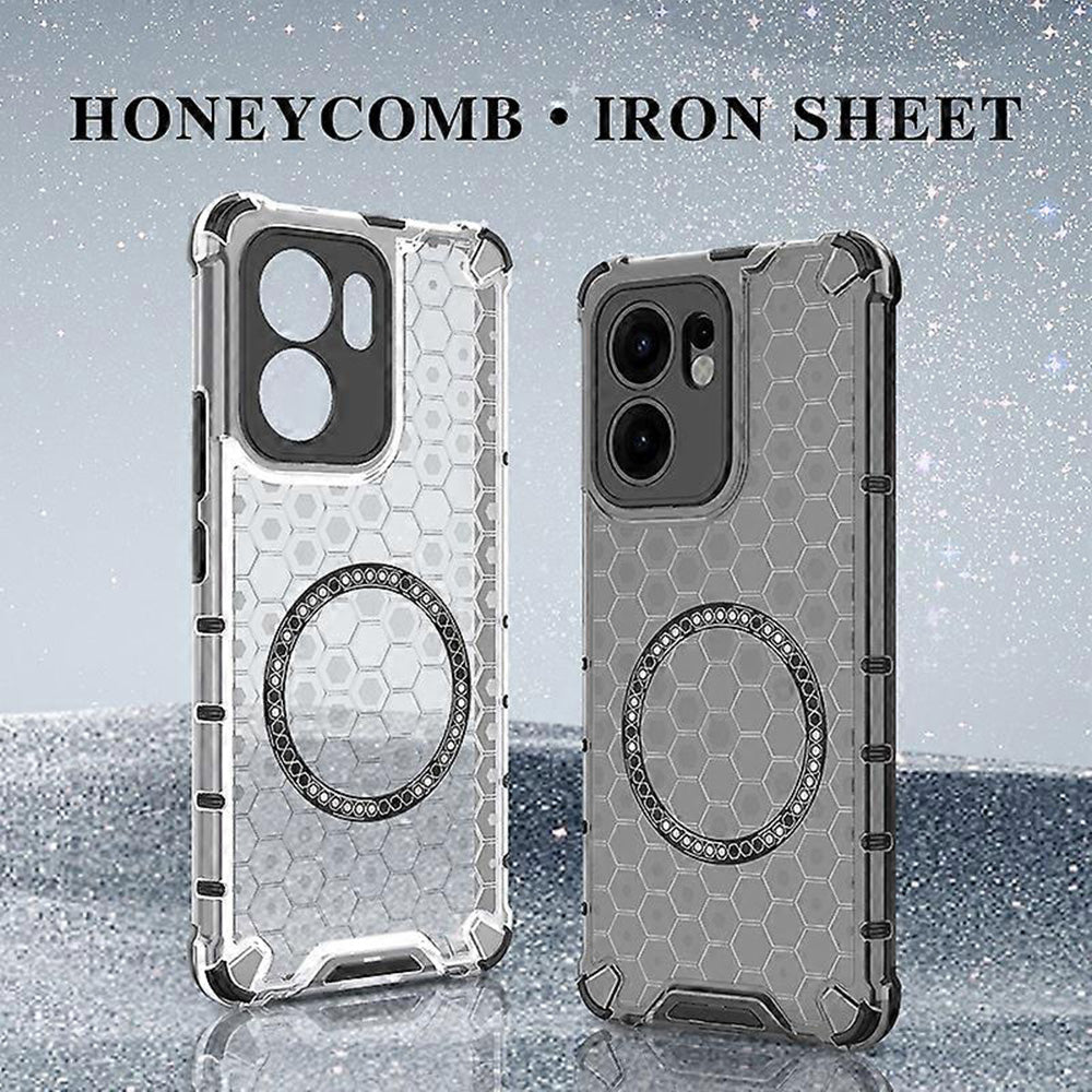 Θήκη MagSafe για Oppo Reno13 FS 5G / Reno13 F 4G / Reno13 F, Techsuit, HoneyComb Shield, Λευκό