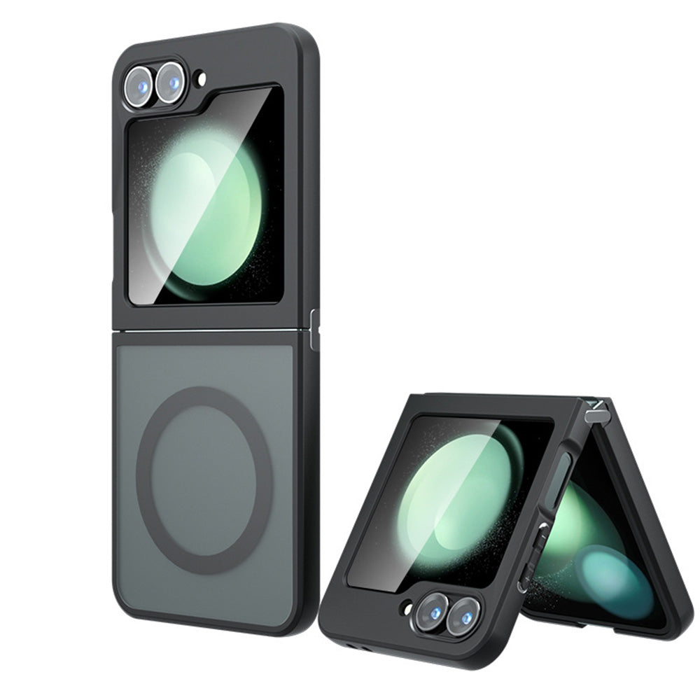Θήκη MagSafe για Samsung Galaxy Z Flip6 F741, Techsuit, PureFrost, Μαύρο Σατινέ