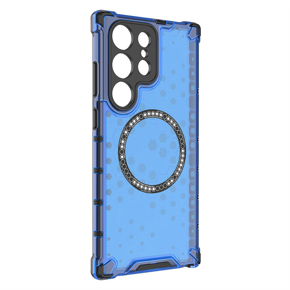 Θήκη MagSafe για Samsung Galaxy S24 Ultra S928, Techsuit, HoneyComb Shield, Μπλε
