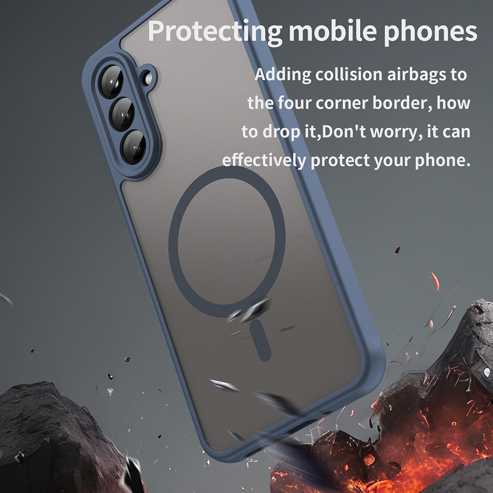 Θήκη MagSafe για Samsung Galaxy A26 A266, Techsuit, HaloFrost II, Μπλε Σκούρο