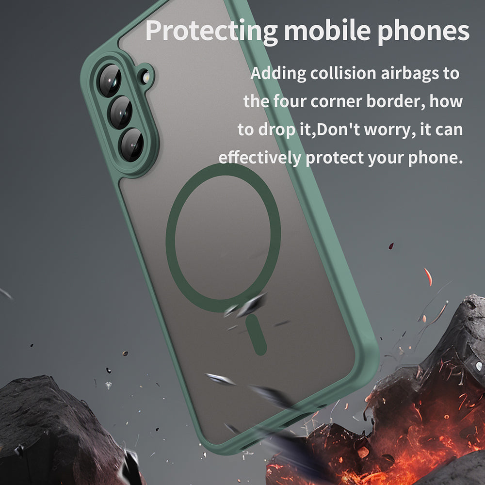 Θήκη MagSafe για Samsung Galaxy A26 A266, Techsuit, HaloFrost II, Πράσινο