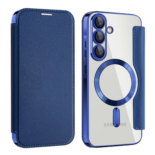 Θήκη MagSafe για Samsung Galaxy A26 A266, Techsuit, SmartMag Book, Μπλε