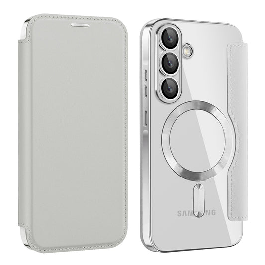 Θήκη MagSafe για Samsung Galaxy A26 A266, Techsuit, SmartMag Book, Γκρι