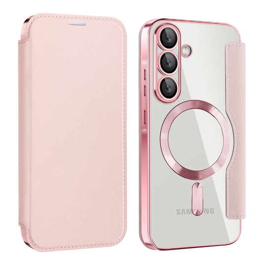 Θήκη MagSafe για Samsung Galaxy A26 A266, Techsuit, SmartMag Book, Ροζ