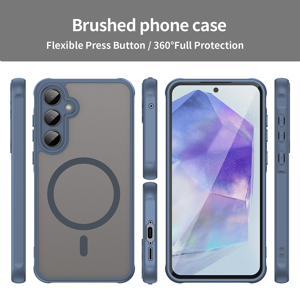 Θήκη MagSafe για Samsung Galaxy A35 5G A356, Techsuit, HaloFrost II, Μπλε Σκούρο