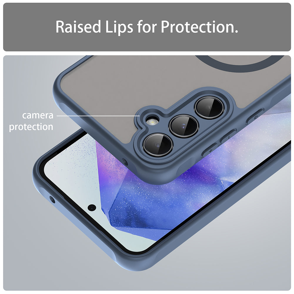 Θήκη MagSafe για Samsung Galaxy A35 5G A356, Techsuit, HaloFrost II, Μπλε Σκούρο