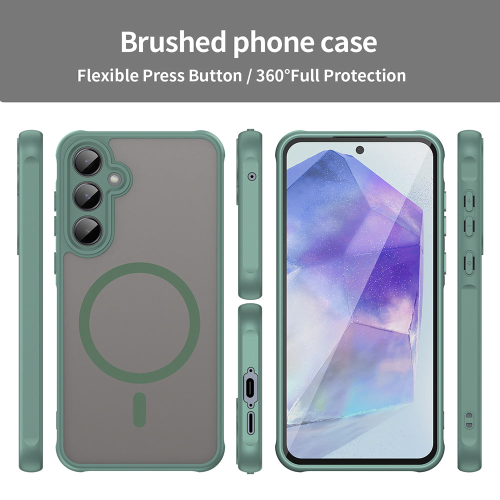Θήκη MagSafe για Samsung Galaxy A35 5G A356, Techsuit, HaloFrost II, Πράσινο